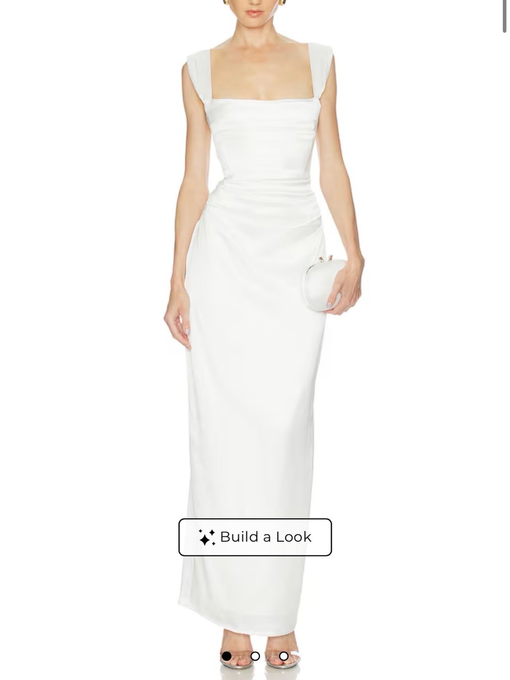 Nookie White Square-Neck Maxi Column Dress